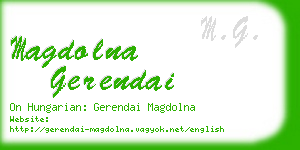 magdolna gerendai business card